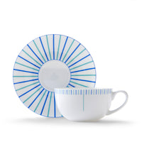 Burst Cup & Saucer in Blue & Turquoise