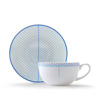 Ebb Cup & Saucer in Blue & Turquoise