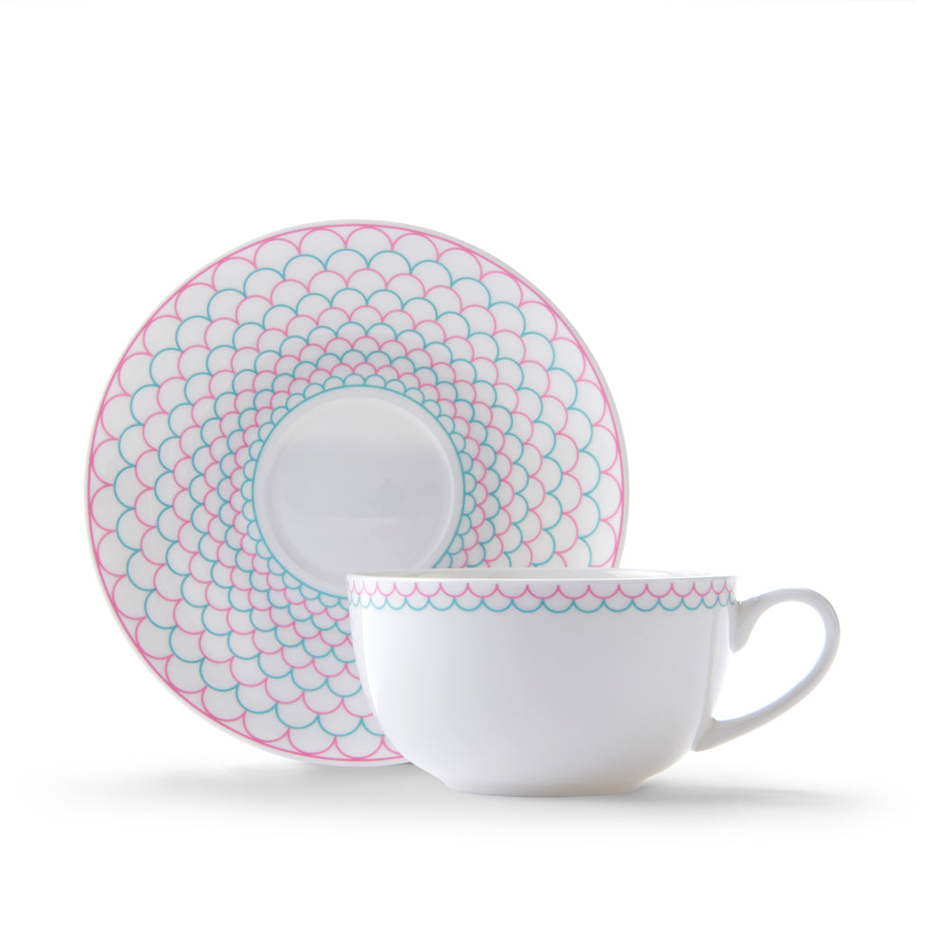 Ripple Tea Time Gift Set in Pink & Turquoise