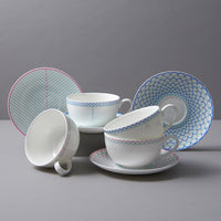 Ripple Cup & Saucer in Blue & Turquoise