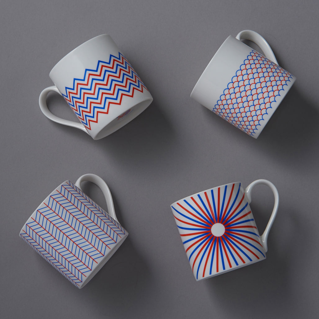 Burst Mug in Red & Blue