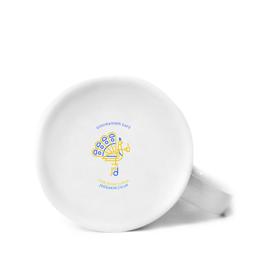 Wave Mug in Yellow & Blue