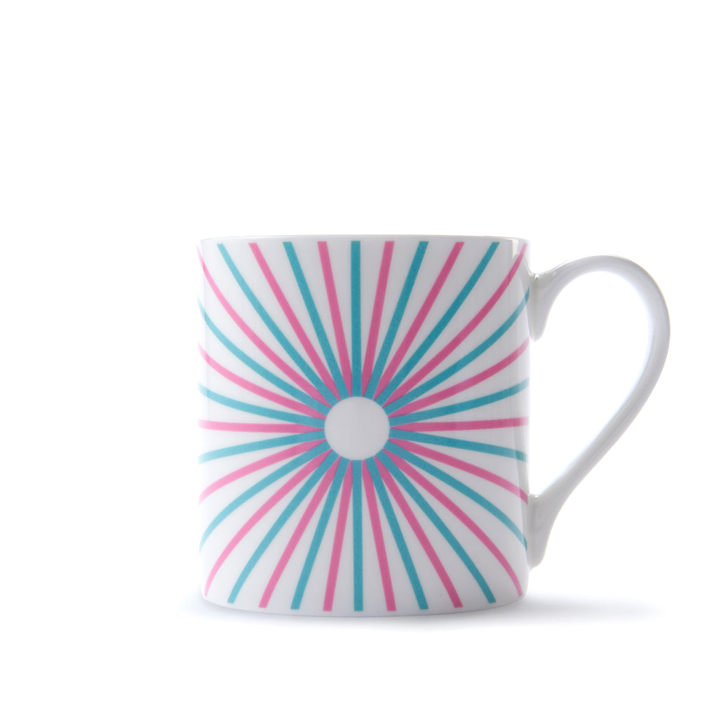 Burst Mug in Pink & Turquoise