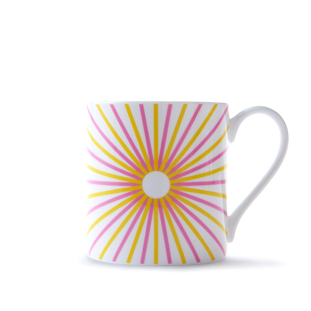 Burst Mug in Pink & Yellow