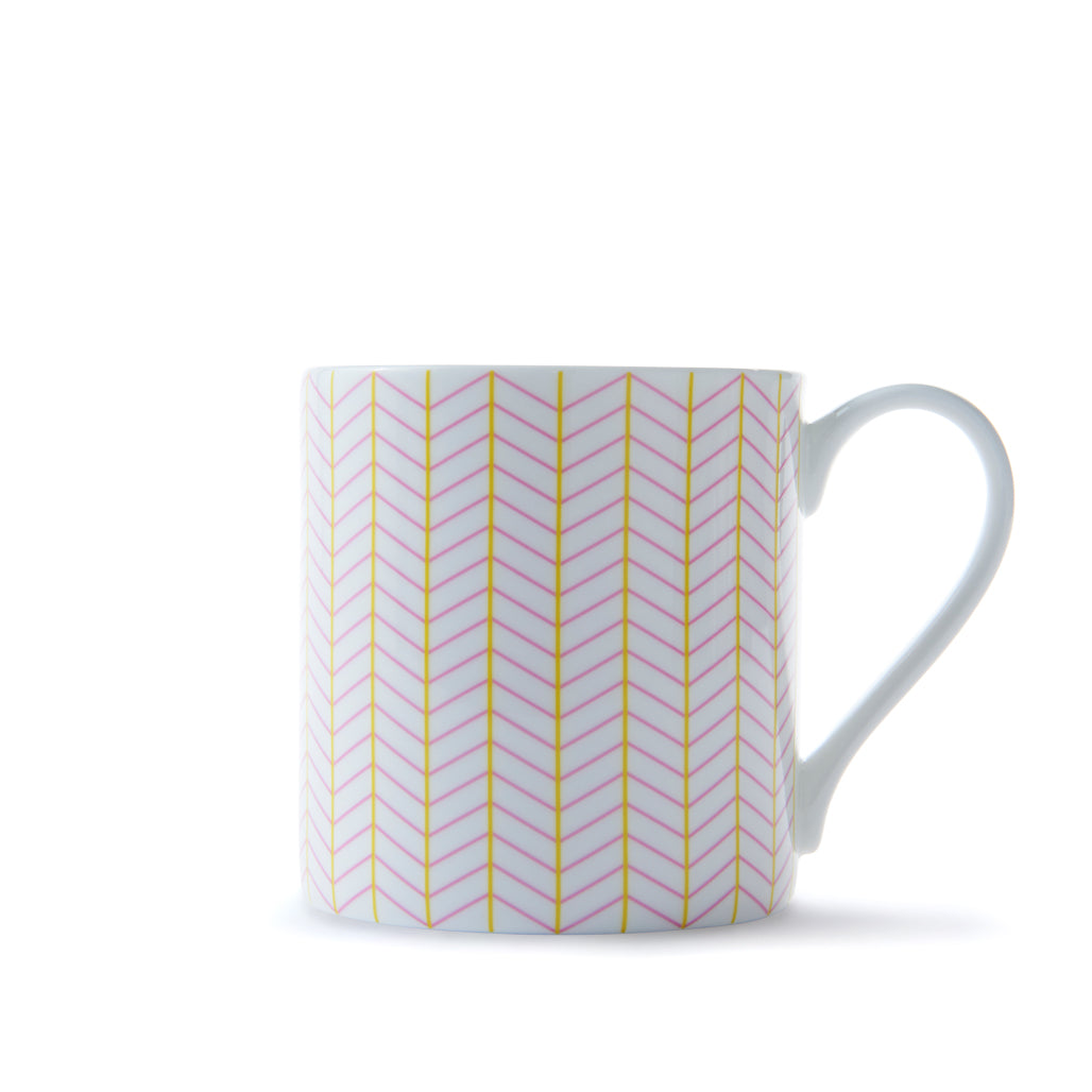 Ebb Mug in Pink & Yellow