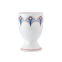 Peacock Egg Cup in Blue & Blush Pink