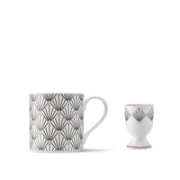 Zighy Mug & Egg Cup Gift Set in Grey & Blush Pink