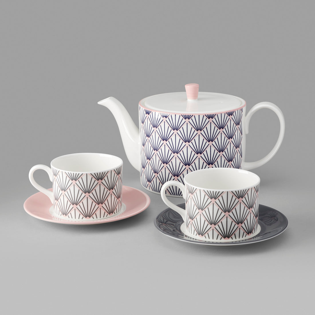 Zighy Teapot in Blue & Blush Pink - 1L